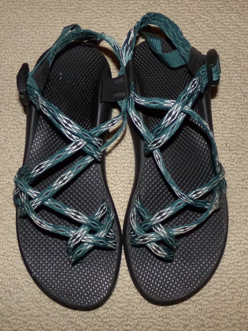 WOMENS CHACO ZX/2 CLASSIC PERFORMANCE SANDALS ANGULAR TEAL SZ 12